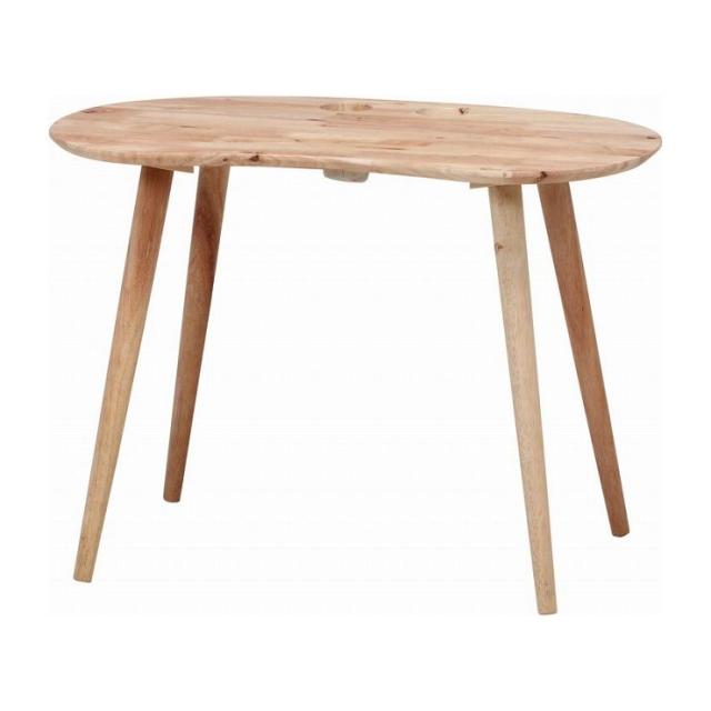 キッズテーブル 幅80×奥行49.5×高さ57.5cm 天然木 ラバーウッド(代引不可)【送料無料】