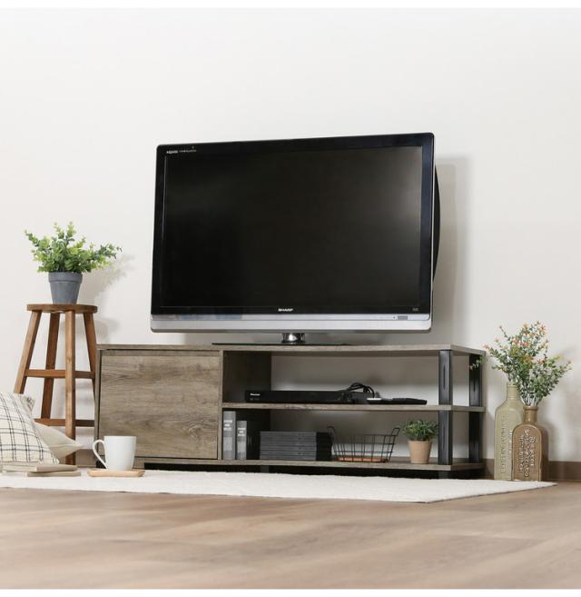 S.H.Figuarts フィギュアーツ ドラゴンボールGT 超17号 TVボード 幅119cm 40型対応 木目調 北欧 引き出し 収納 オープン