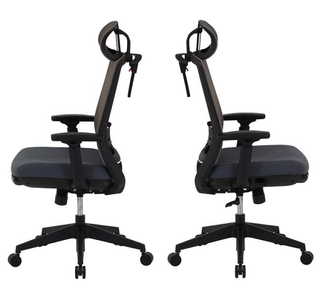 オフィスチェア フットレスト付き ロッキング アームレスト付き ハイバック 腰痛 コンパクト PCチェア デスクワーク用 ワークチェア 肘掛け 肘置き(代引不可)【送料無料】_1
