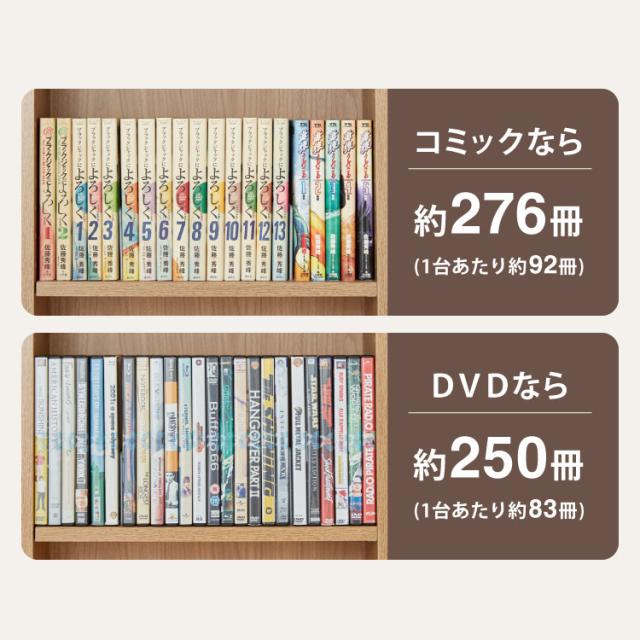 本棚 スライド スリム 3列 ハーフタイプ 大容量 キャスター付き
