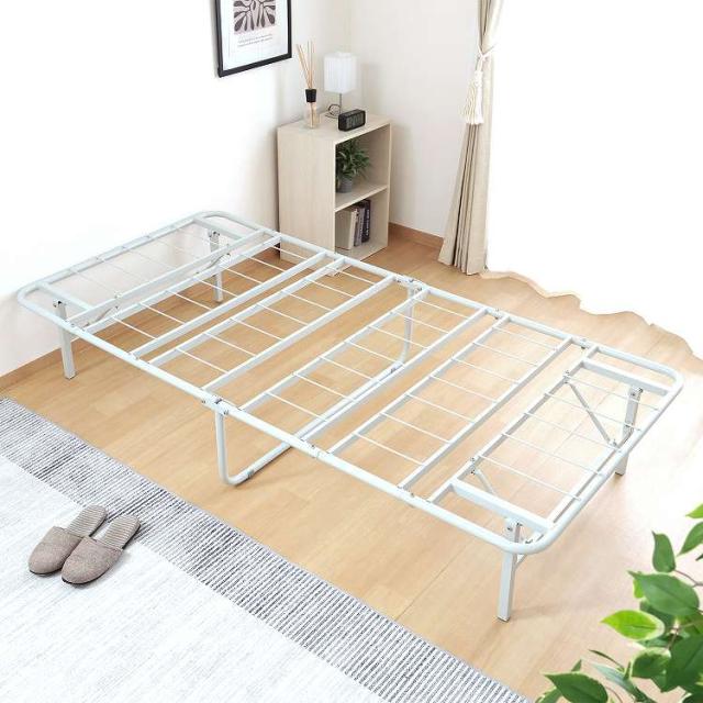 折りたたみパイプベッド 工具不要 easy BK GY ベッド 寝具 パイプベッド 折りたたみ ベッド 寝室(代引不可)【送料無料】_11