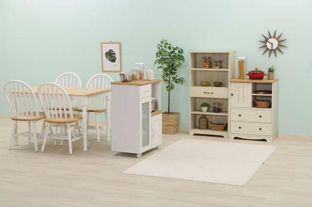 キッチンカウンター サージュ WH×NA 60幅(96818)(代引不可)【送料無料】_12