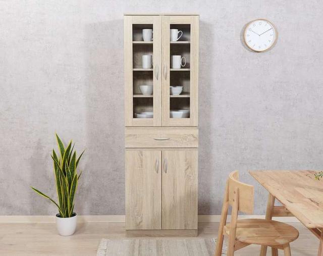 ハイキッチンキャビネット 180×60 オーク オークWH キャビネット  