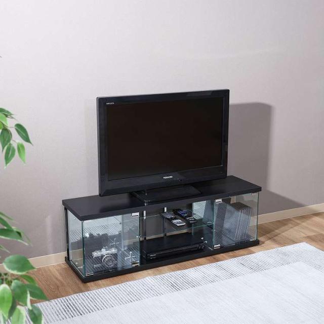 ガラスコレクションTVボード BAAL BK WH テレビ台(代引不可)【送料無料】_2