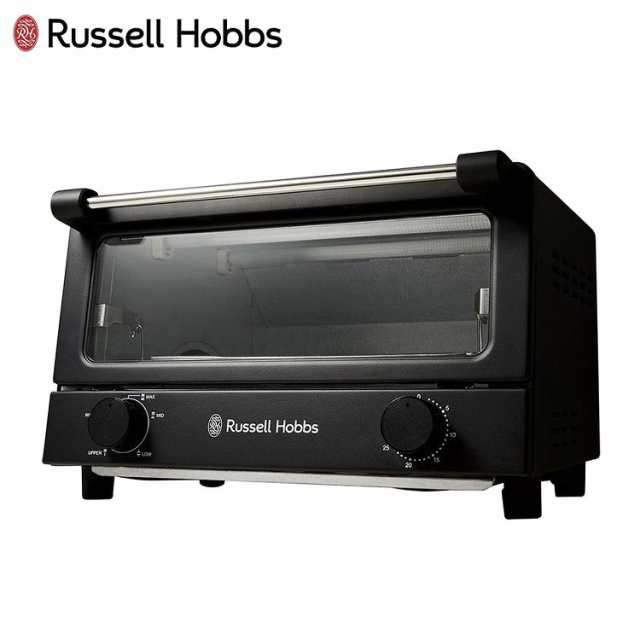 ラッセルホブス オーブントースター 4枚焼き 1200W マットブラック 7740JP-BK オーブン タイマー設定 Russel Hobbs おしゃれ【送料無料】