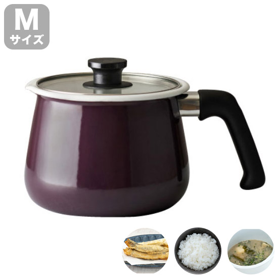 和平フレイズ rinto リント IH対応 ホーローマルチポットM ガーネット MB-2161 ポット 鍋 ミルクポット おしゃれ かわいい ケトル やかん 片手鍋【送料無料】の通販は