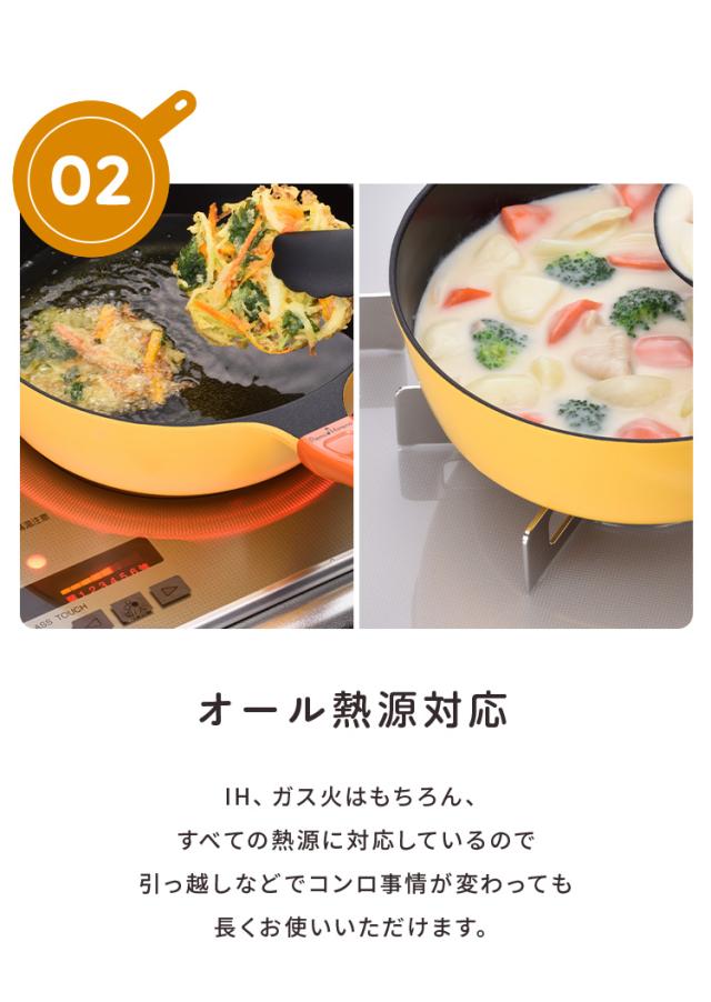 レミパンセット 24cm ノッポ蒸し台付き レミパン 平野レミ ガラス蓋付き ガス火・IH対応 片手鍋 蒸し器 レミ・ヒラノ REMIPAN イエロー ブラウン プレゼント ギフト【送料無料】_7