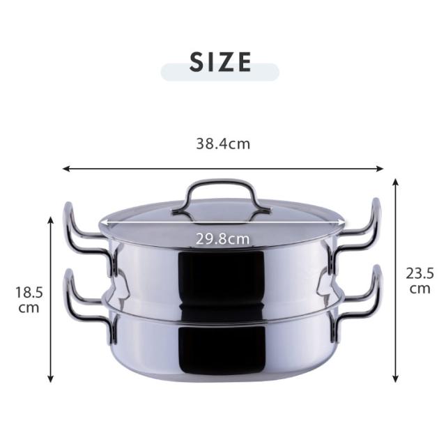 ジオ・プロダクト 日本製 蒸し器付鍋 28cm GEO-28M ガス火・IH対応
