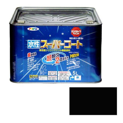 アサヒペン 多用途-水性スーパーコート 5L-クロ【送料無料】の通販は
