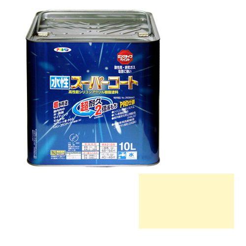 アサヒペン 多用途-水性スーパーコート 10L-アイボリー【送料無料】の通販は 13,171円