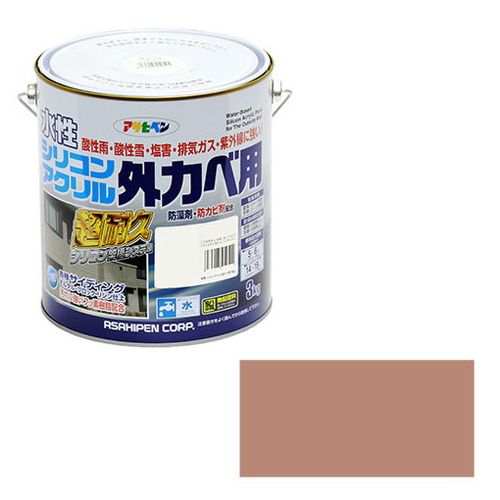 アサヒペン 水性シリコンアクリル外カベ用 3KG-ソフトオーカー【送料無料】 5,768円