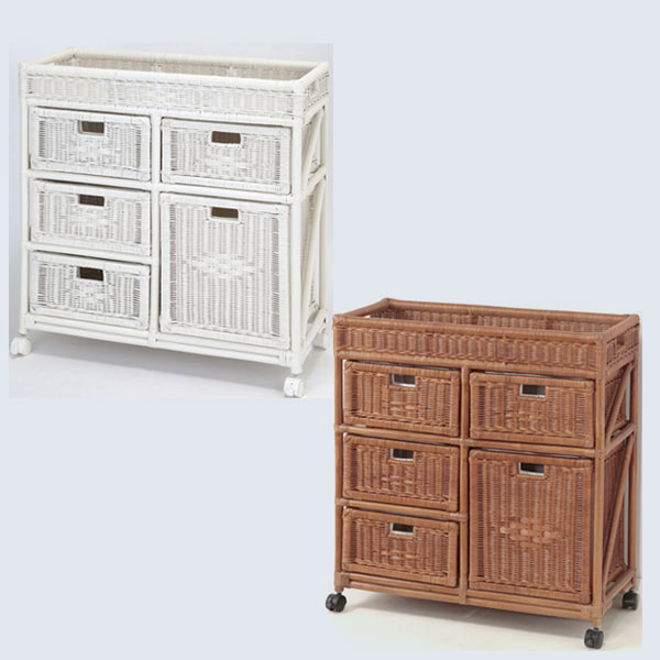 ○5月価格変更○ウィッカー ラタン パステル チェスト キャビネット