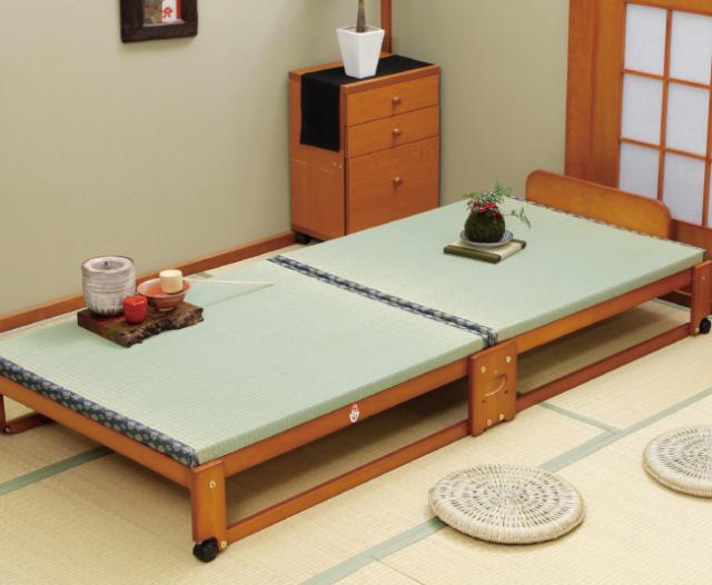 【最終お値下げ】中居木工　ひのきおりたたみ　シングルベッド 中居木工 折りたたみベッド すのこ シングル ロータイプ 檜