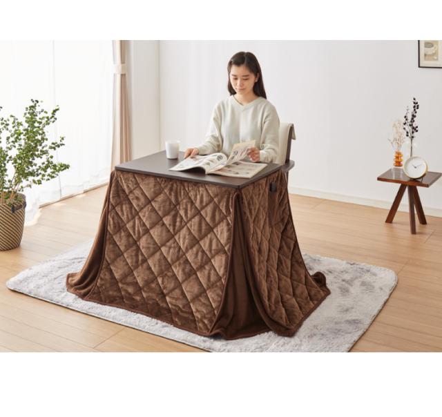 パーソナルこたつ 2点セット こたつデスク こたつ布団 75×50cm 500W 薄型ファンヒーター ハイタイプ デスクこたつ リモートワーク テレワーク 在宅勤務(代引不可)【送料無料】_11