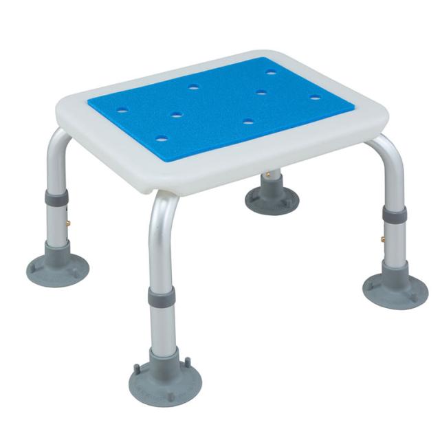 アルミ製シャワーステップ ブルー 1台3役 ステップ・椅子・置き台 入浴用 お風呂 椅子 イス チェア ステップ お年寄り 介護(代引不可)【送料無料】の通販は 6,490円