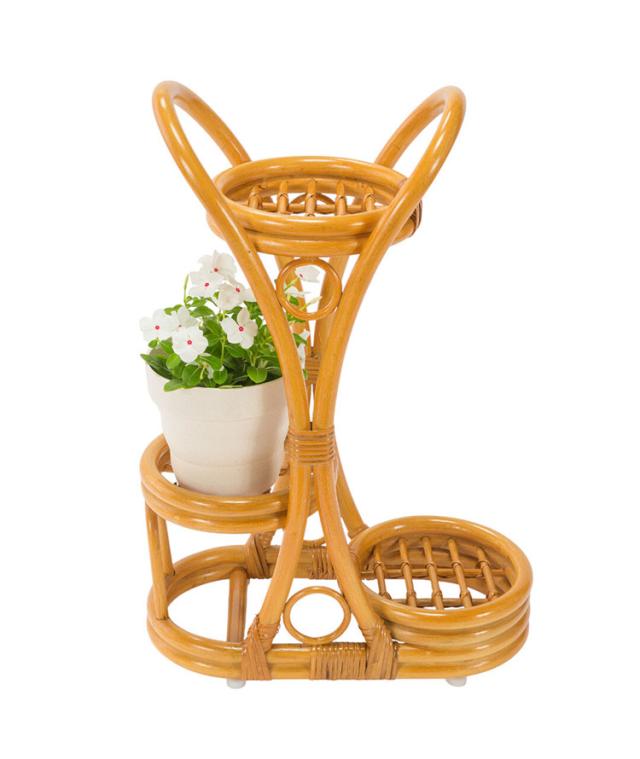 天然籐フラワーラック フラワー 藤 天然 花台 玄関 室内 おしゃれ 観葉