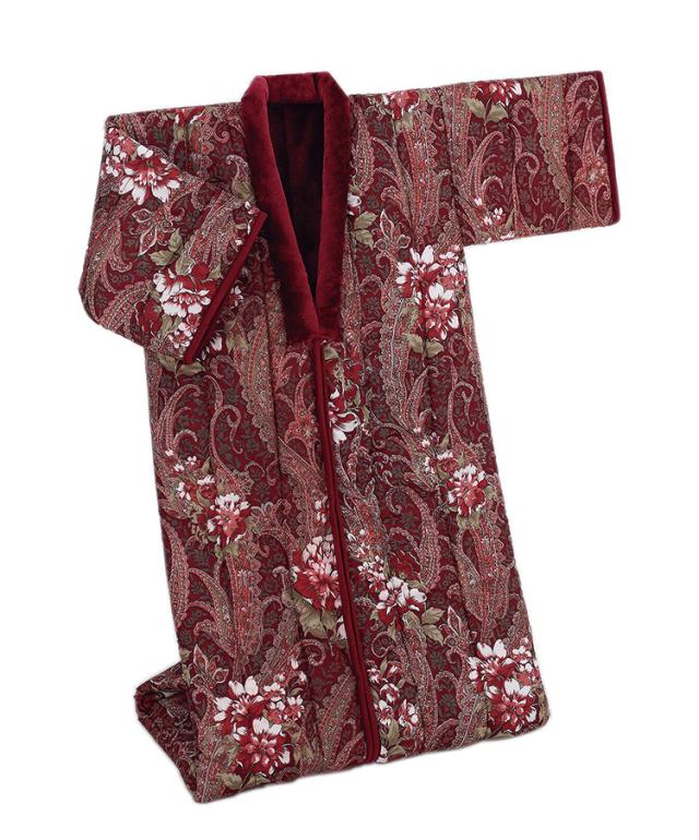 かいまき布団 2色組 足ポケット ボア付き 花柄 着る布団 着る毛布 寝間着 遠赤綿入り あったか 暖かい 保温 冷え性 掛布団 毛布 寝具 布団 かいまき(代引不可)【送料無料】