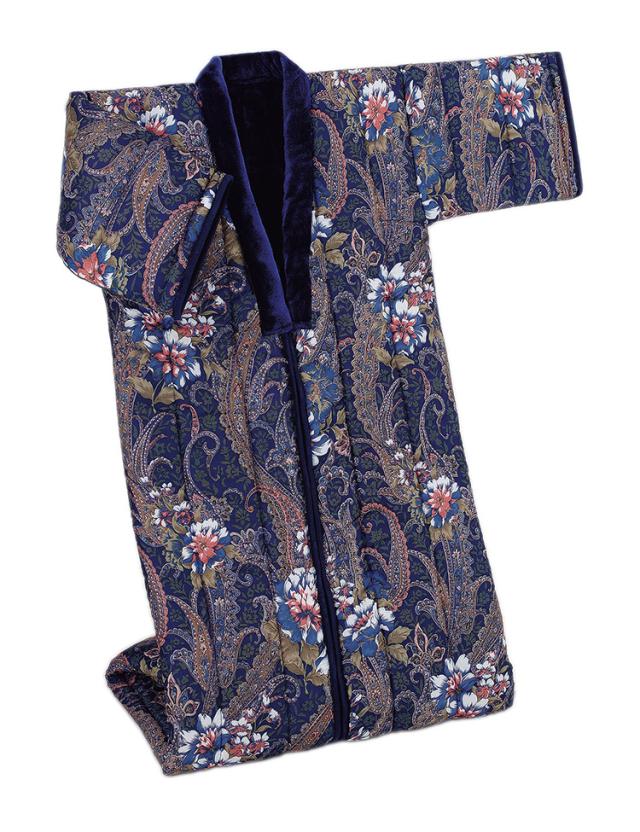 かいまき布団 2色組 足ポケット ボア付き 花柄 着る布団 着る毛布 寝間着 遠赤綿入り あったか 暖かい 保温 冷え性 掛布団 毛布 寝具 布団 かいまき(代引不可)【送料無料】