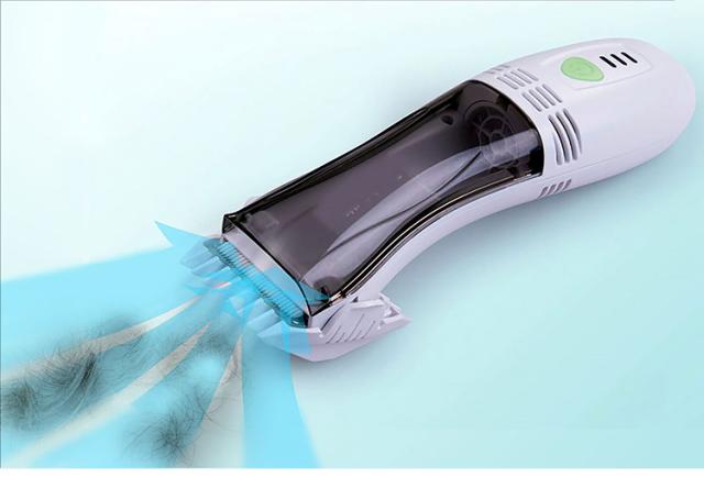 吸引する充電式バリカン 軽量 コードレス セラミック刃 静音設計 吸引