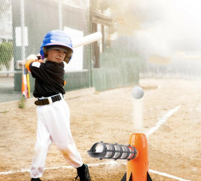 トスバッティングマシーン 電動 バッティング補助 ボール5個 伸縮