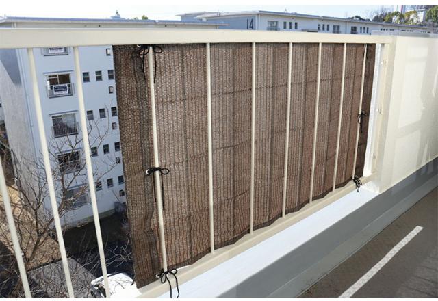 日よけシート 90×180cm サンシェード 簾 目隠し 4枚組 ベランダ テラス 窓際 遮光 日よけ 強風よけ プライバシー(代引不可)【送料無料】_3