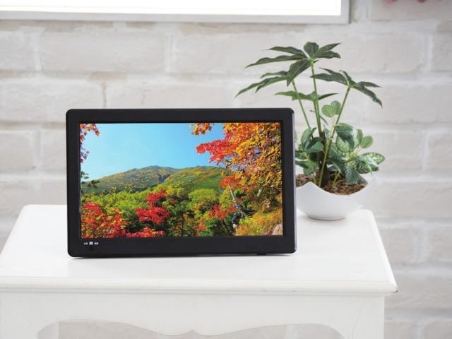 薄型テレビ 高画質 12.1インチ 持ち運び 液晶パネル ポータブル 録画機能付き スタンド 壁掛け ワンセグ フルセグ リビング 寝室 車内 カーナビ キッチン レジャー(代引不可)【送料無料】_1