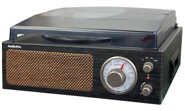 昭和レトロ簡単コンパクトレコードプレーヤー ラジオ AM ワイドFM対応 レコード カセットテープ 音楽再生 スピーカー内蔵 カセット プレーヤー レコプレ 3スピード(代引不可)【送料無料】_3