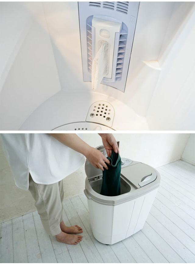 二槽式洗濯機 軽量 コンパクト 洗濯機 2槽式 洗い分け ペット用 部活用 ダイヤル式 耐久性 ステンレス製 洗濯 脱水 ウォッシュマン(代引不可)【送料無料】 二槽式洗濯機 軽量 コンパクト 洗濯機 2槽式 洗い分け ペット用