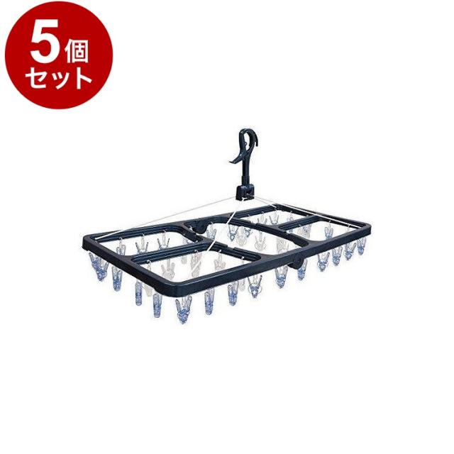 【まとめ買い 単品5個セット】 東和産業 ハンガー CLR ジャンボ 角ハンガー ポリカピンチ42個付【送料無料】【送料無料】