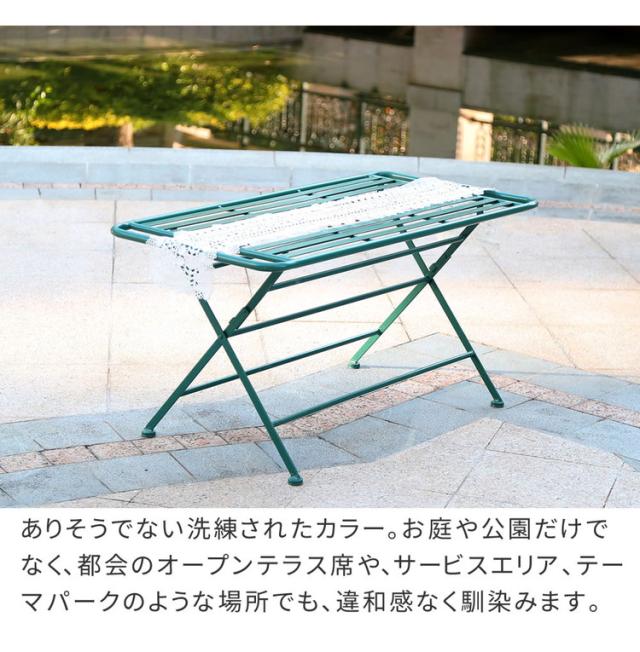 アイアン製ローテーブル単品販売 Sunny Leaf(サニーリーフ) SPL-9003 ガーデンファニチャー ガーデンテーブル 角丸長方形 簡単組立 折りたたみ式 折り畳み テーブル 野外卓 庭 ベランダ(代引不可)【送料無料】_5