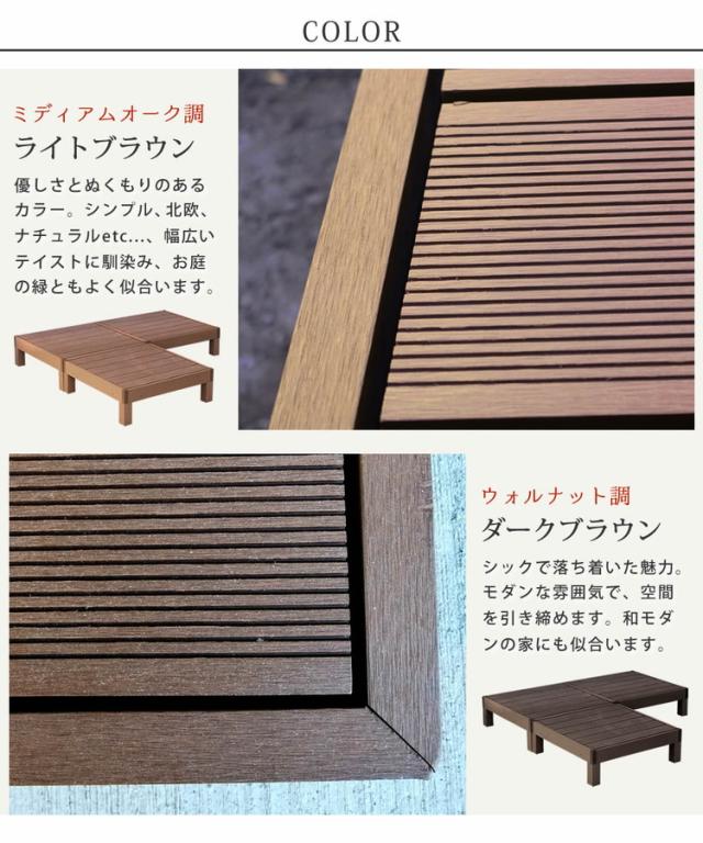 人工木ウッドデッキ ecofeel(エコフィール)3台 PWDE-3P 樹脂製 縁台 縁側 DIY キット ウッドテラス セット ウッドパネル 腐らない 庭 屋外 新築 外構(代引不可)【送料無料】_9