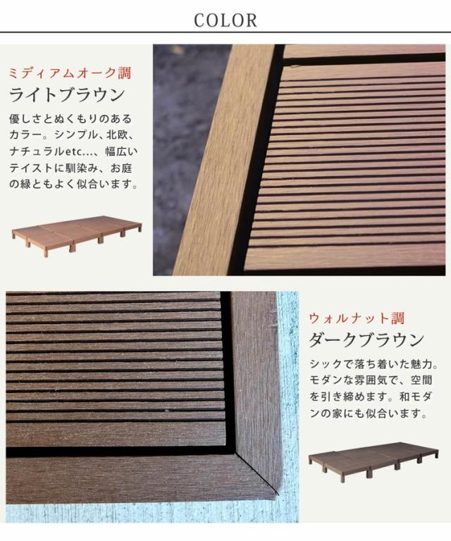 人工木ウッドデッキ ecofeel(エコフィール)8台 PWDE-8P 樹脂製 縁台 縁側 DIY キット ウッドテラス セット ウッドパネル 腐らない 庭 屋外 新築 外構(代引不可)【送料無料】_9