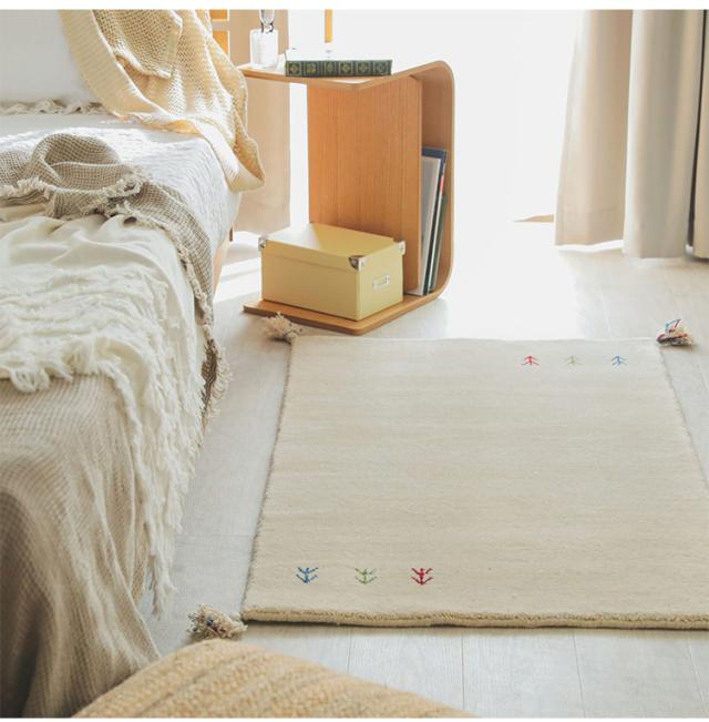 ギャベ ギャッベ 玄関マット 70×120cm インド製 手織りギャッベ ウール100% 防炎ラベル付き おしゃれ ラグ ラグマット カーペット(代引不可)【送料無料】_13