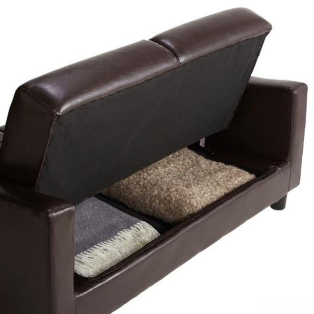 収納付き二人掛け用ソファー 3Pソファ ソファ 二人掛け シンプル ベーシックカラー 使いやすい リビング(代引不可)【送料無料】の通販は