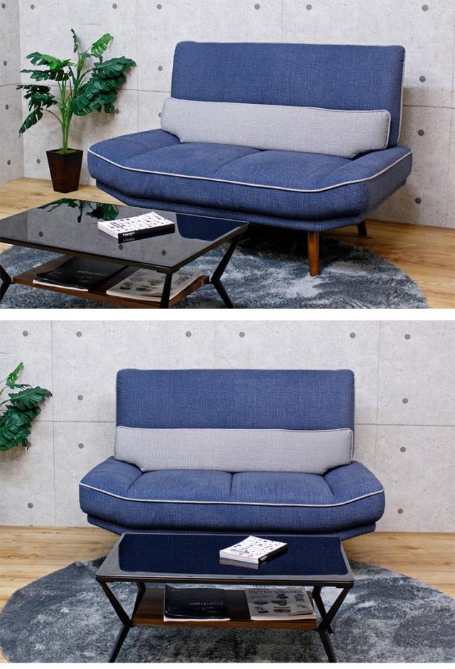 ソファ 2人掛け 幅130cm ペット ブルー グレー グリーン ひっかき傷に強い ロータイプでも使用可能 かわいい おしゃれ(代引不可)【送料無