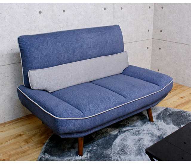 ソファ 2人掛け 幅130cm ペット ブルー グレー グリーン ひっかき傷に強い ロータイプでも使用可能 かわいい おしゃれ(代引不可)【送料無