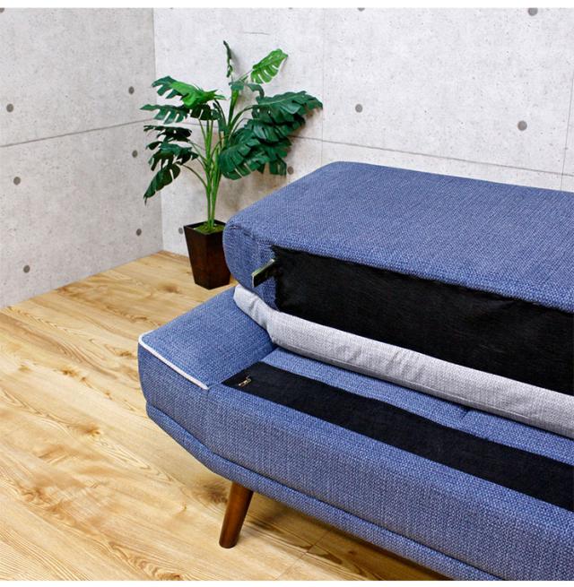 ソファ 2人掛け 幅130cm ペット ブルー グレー グリーン ひっかき傷に強い ロータイプでも使用可能 かわいい おしゃれ(代引不可)【送料無