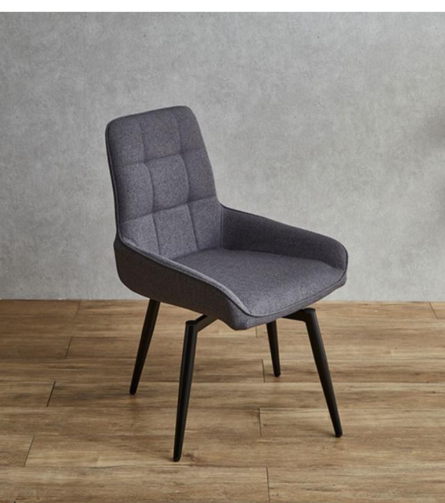 ファブリック回転チェア 2脚セット ダイニングチェア