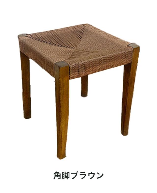 スタッキングスツール 2脚セット スツール ペーパーコード仕様 北欧スタイル 丸足タイプ 角足タイプ ナチュラル ブラウン 丸椅子 作業椅子 カウンタースツール ロースツール ハイスツール(代引不可)【送料無料】_9