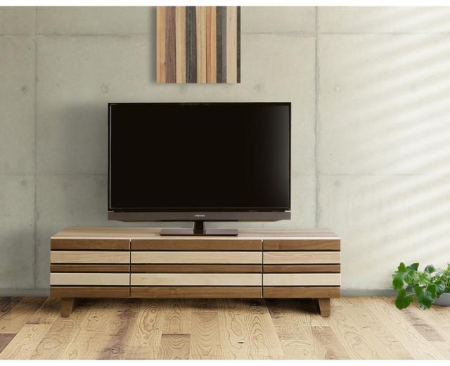 ローボード テレビ台 幅120.5 奥行43 高さ38 強化紙 オーク柄 ウォールナット柄 メープル柄 ルーバー 格子 アクター120(代引不可)_1