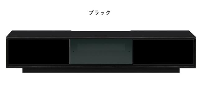 ローボード テレビ台 幅180 奥行42 高さ35 完成品 UV塗装 4mmハーフミラーガラス リベロ 180 ホワイト ブラック 収納 おしゃれ(代引不可)_3