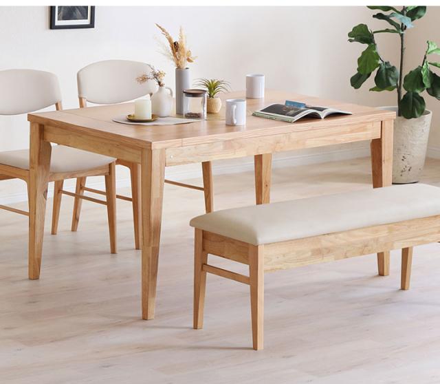 ダイニングテーブル 伸縮式 伸長 テーブル 北欧 180cm 135cm 6人用 4人用 木製 ナチュラル シンプル モダン 食卓テーブル 無垢 ウォルナット オーク天然木の伸縮式ダイニング 伸長式テーブル（幅140cm・180cm