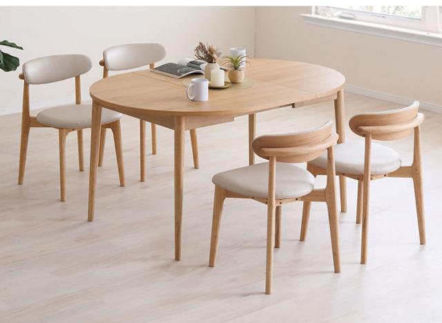 LOVLO ダイニングテーブル 単品 伸長式 テーブル 幅100-140cm リビング 