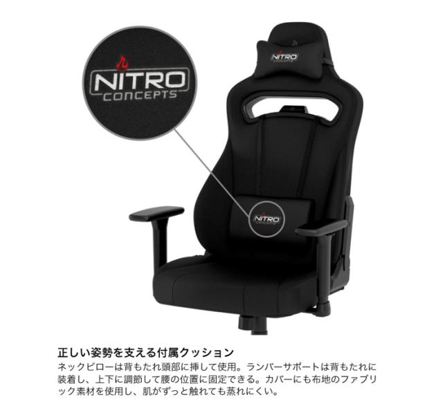 アーキサイト ゲーミングチェア Nitro Concepts E250 ロッキング アームレスト eスポーツ デスクチェア リクライニング NC-E250(代引不可_16