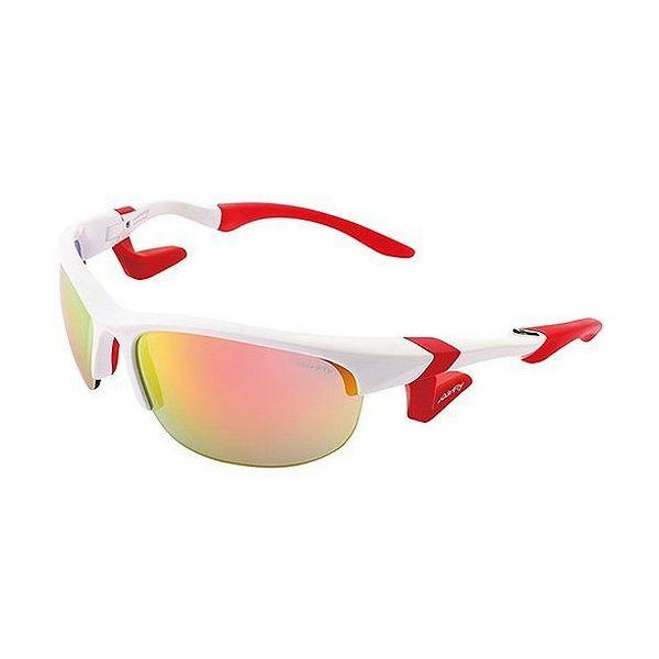 AirFly エアフライ ノーズパッドレススポーツサングラス AF-102C-1 オーバルレンズ ホワイト/レッドゴールドミラー【送料無料】の通販はその他のスポーツ