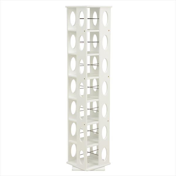 回転ラック 回転マルチラック コミックラック 省スペース 大容量 本 CD 収納 回転ラック MUD-6101WH(代引不可)【送料無料】の通販は 19,738円