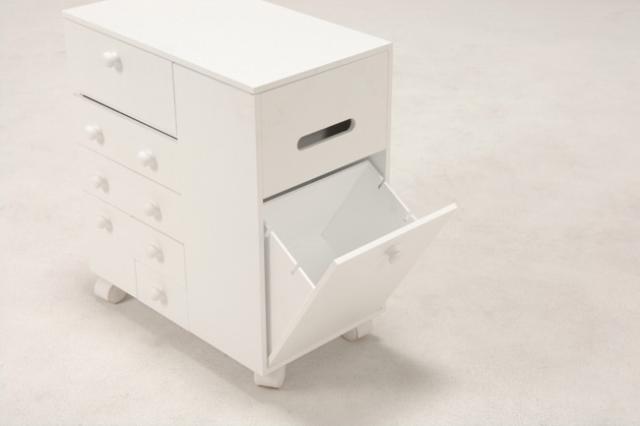 コスメワゴン 幅45cm 大容量 キャスター付 ティッシュケース