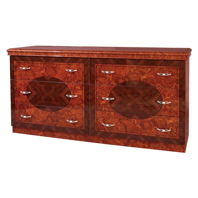 萩原 6Dワイドチェスト SFLI-534-BR 開梱組立設置無料 収納 おしゃれ(代引不可)【送料無料】の通販は 86,130円