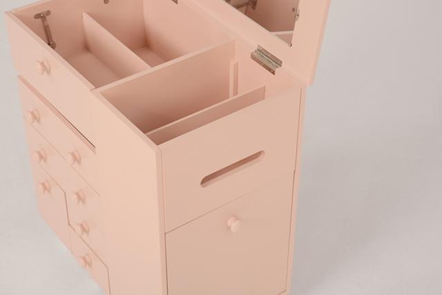 萩原 コスメワゴン MUD-6649PI 大容量 ワゴン 収納(代引不可)【送料無料】_5