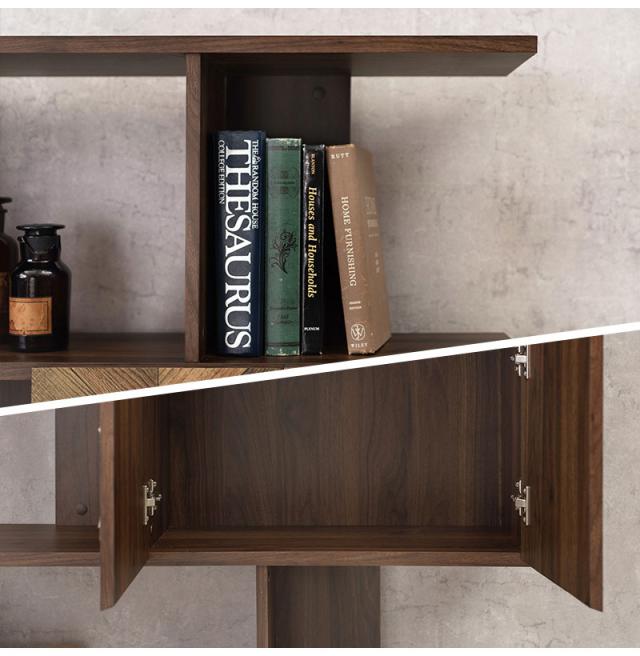 扉付きオープンラック 幅90cm 3段タイプ スリム ディスプレイラック 本棚 シェルフ S字ラック 間仕切り デスクラック 見せる収納 おしゃれ(代引不可)【送料無料】の通販は